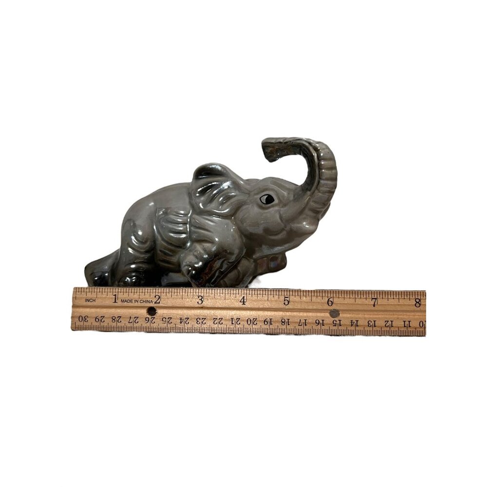 Set Of 3 Vintage Ceramic Elephant Figurines Made in Brazil - Picture 3 of 7